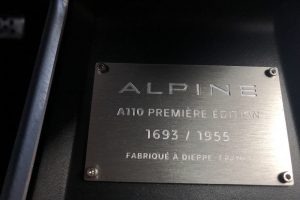 Alpine A110 Première Edition N° 1693 sur 1955